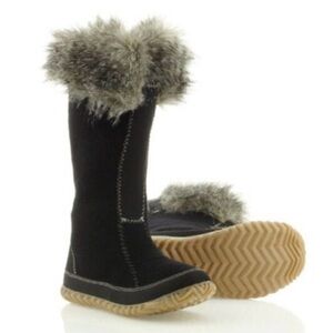 Sorel Black cozy cate Winter snow Boots with Fur Trim women’s sz 7